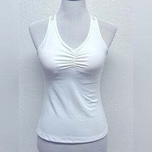 Running GIRL Women Built in Sports Bra Yoga Strappy Back-Compression Tank Top S